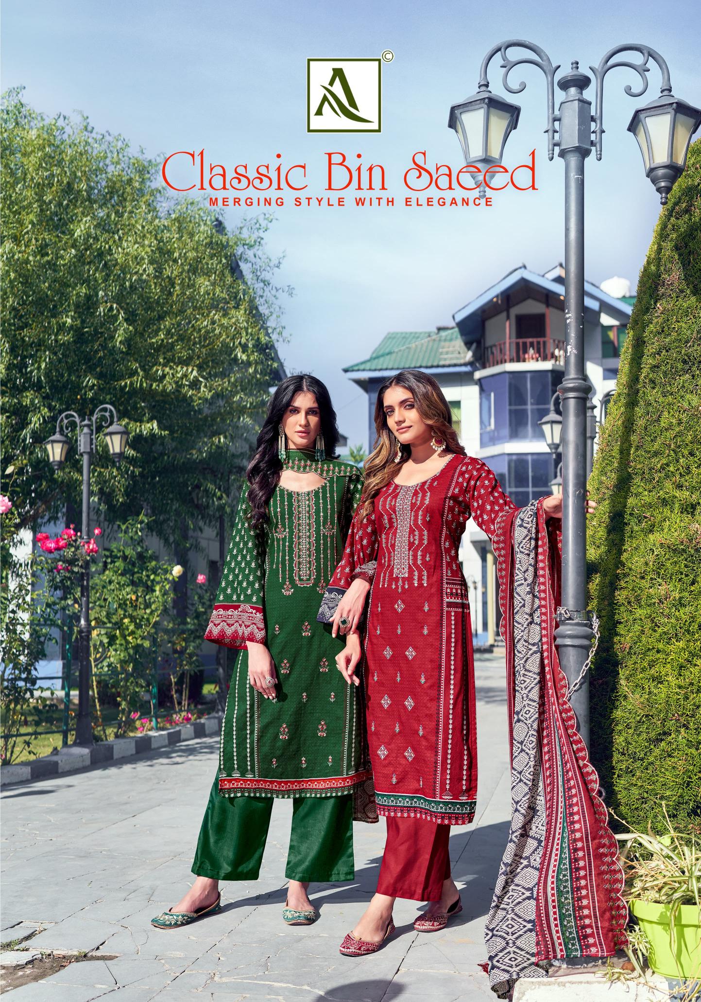 Alok Classic Bin Saeed ladies dress materials wholesale hyderabad