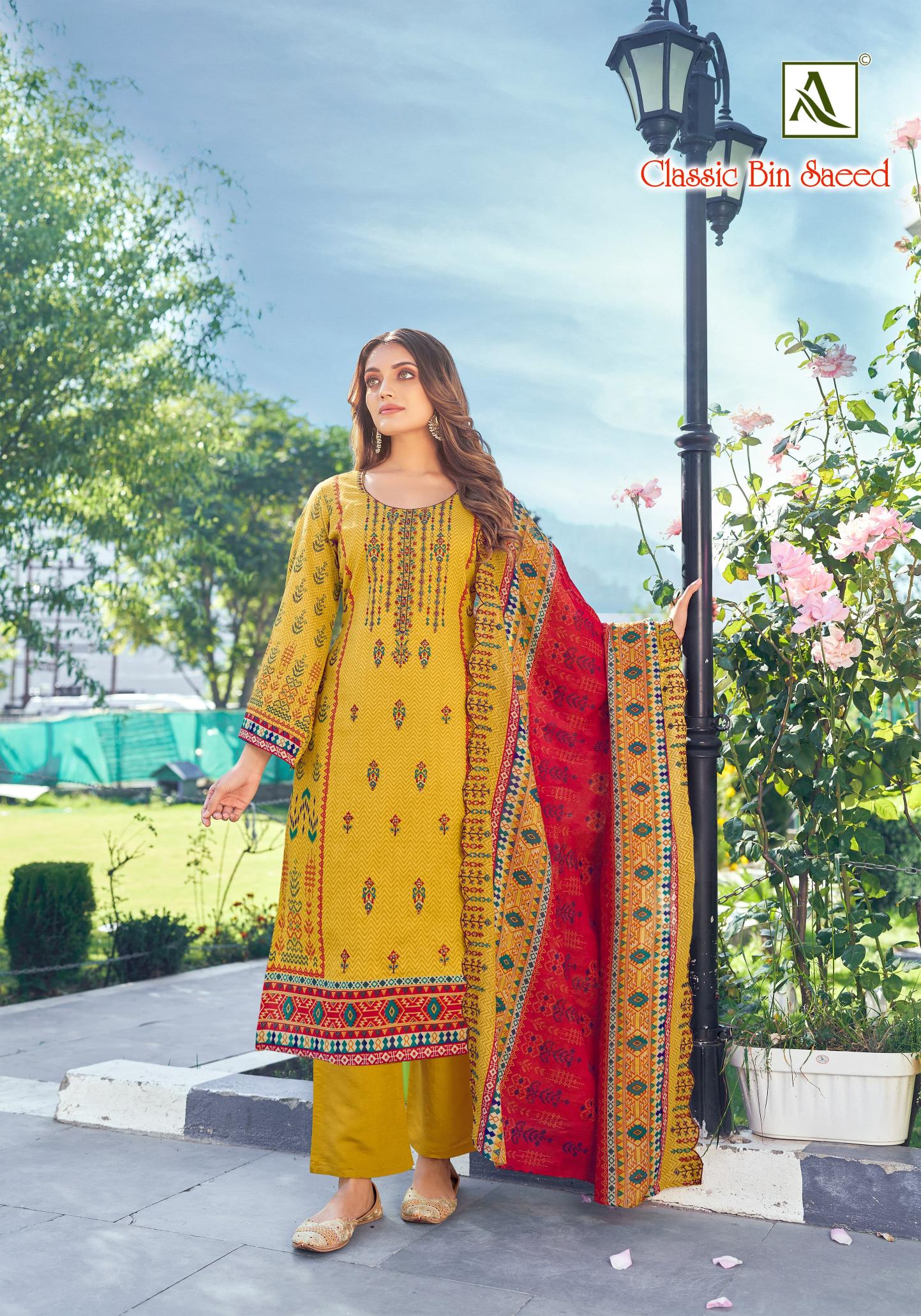 Alok Classic Bin Saeed ladies dress materials wholesale hyderabad