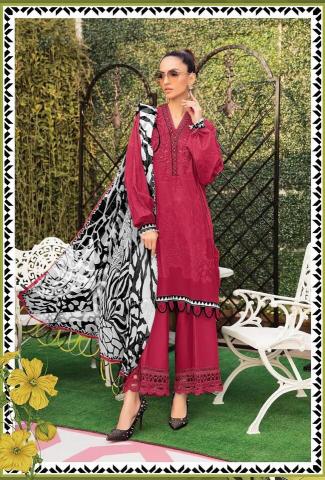 Alzohaib Az 1100 Cotton Dupatta Pakistani Suits Wholesle Catalog