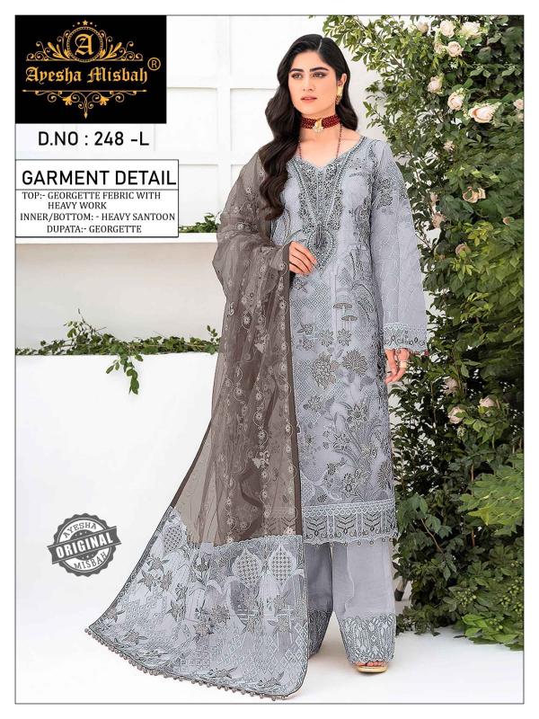 Ayesha Misbah 248 Georgette Pakistani Suits Wholesale Catalog