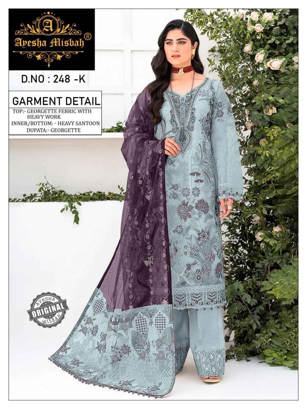 Ayesha Misbah 248 Georgette Pakistani Suits Wholesale Catalog