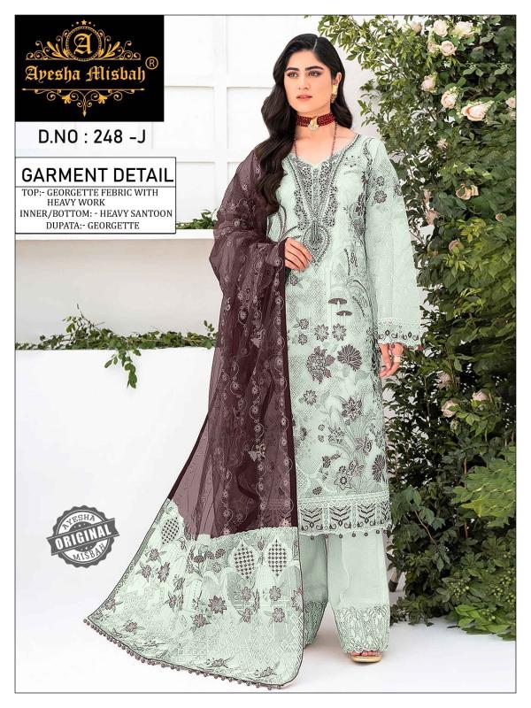Ayesha Misbah 248 Georgette Pakistani Suits Wholesale Catalog