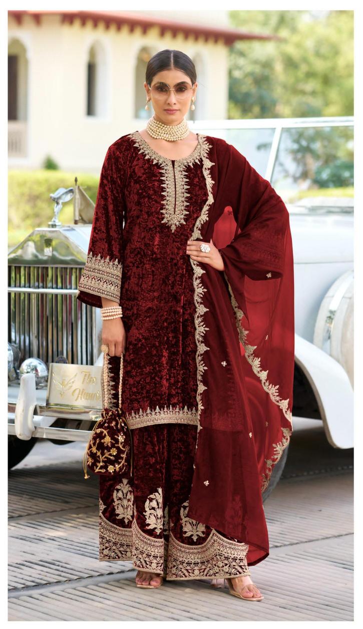 Deepsy Suits 651 Velvet Sharara work Salwar Kameez Wholesale catalog