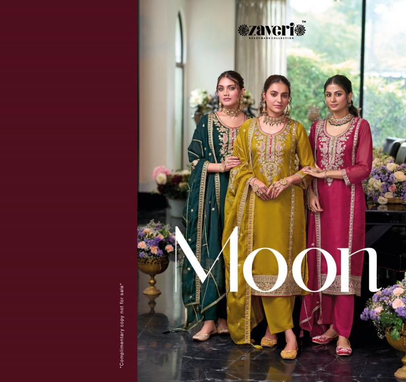 Eba Moon soft organza emboidery Salwar Kameez Wholesale catalog 