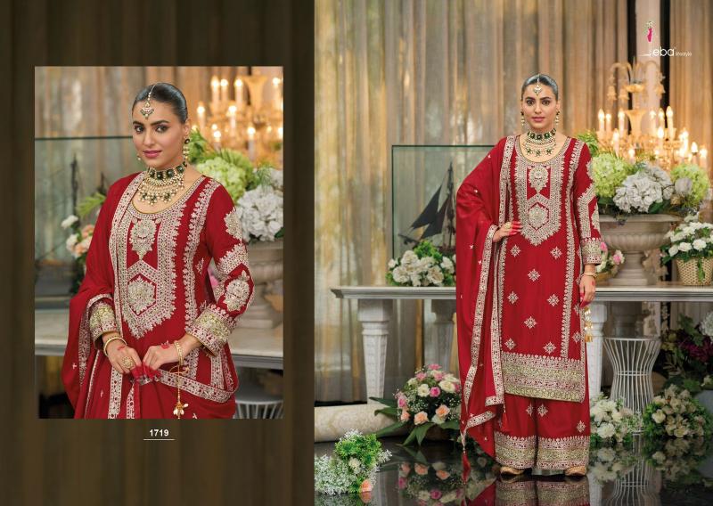 Eba Muskat Vol 2 hevey Chinon with emboidery work Salwar Kameez Wholesale Catalog