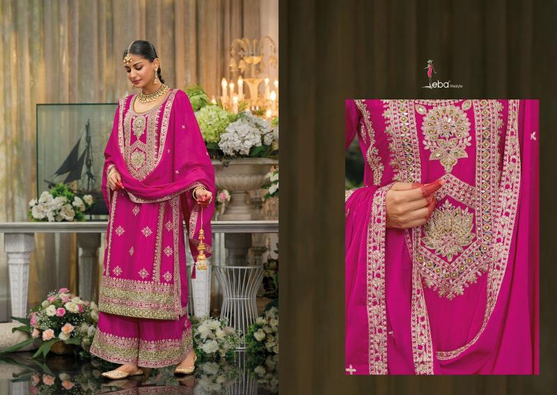 Eba Muskat Vol 2 hevey Chinon with emboidery work Salwar Kameez Wholesale Catalog
