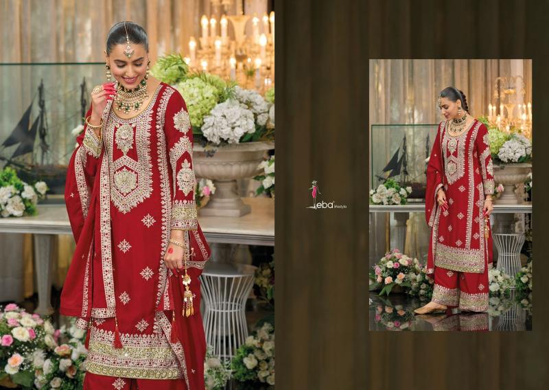 Eba Muskat Vol 2 hevey Chinon with emboidery work Salwar Kameez Wholesale Catalog
