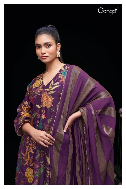 Ganga Aiko 2209 Premium Bemberg Russian Silk Salwar Kameez Wholesale Catalog 