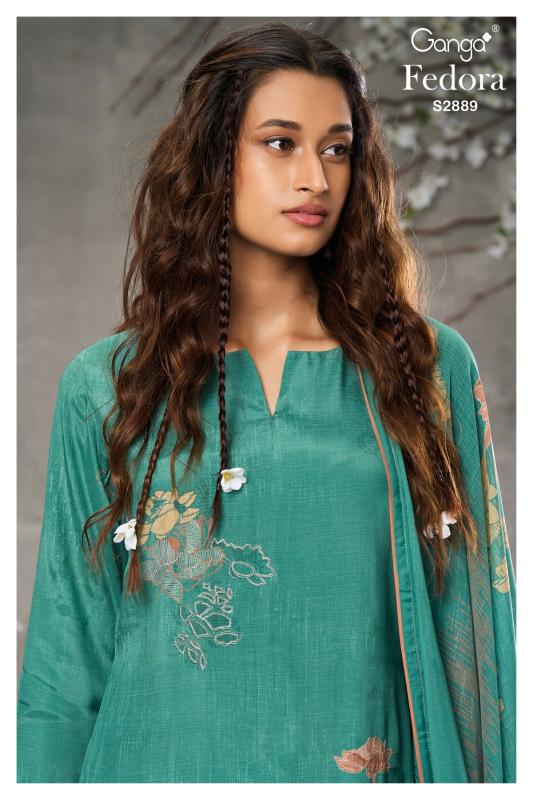 Ganga Fedora 2889 Premium Pure Wool Pashmina Salwar Kameez Wholesale Catalog