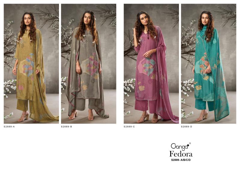 Ganga Fedora 2889 Premium Pure Wool Pashmina Salwar Kameez Wholesale Catalog
