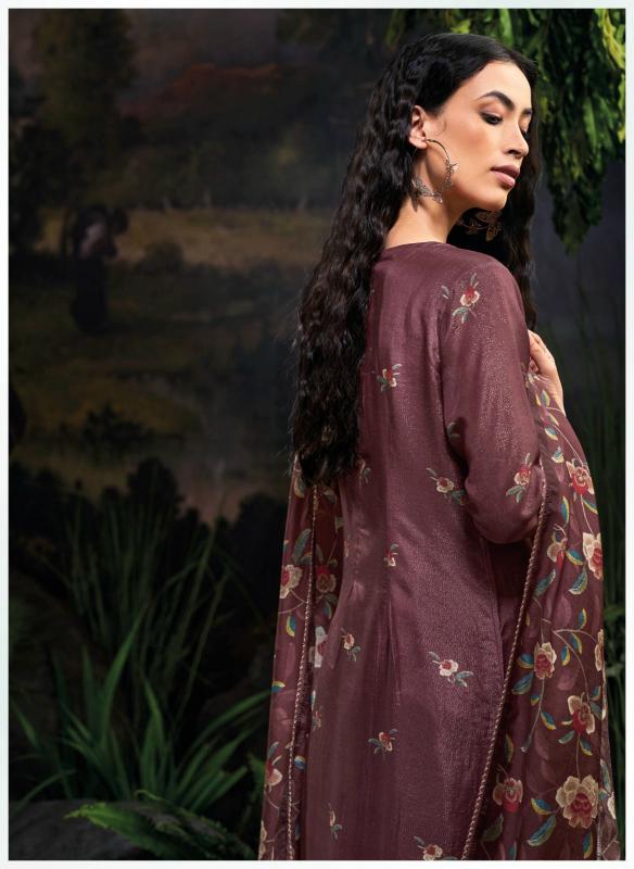 GANGA Kana Silk Jacquard Printed Salwar Kameez Wholesale Catalog