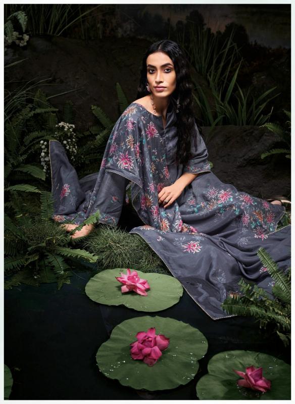 GANGA Kana Silk Jacquard Printed Salwar Kameez Wholesale Catalog