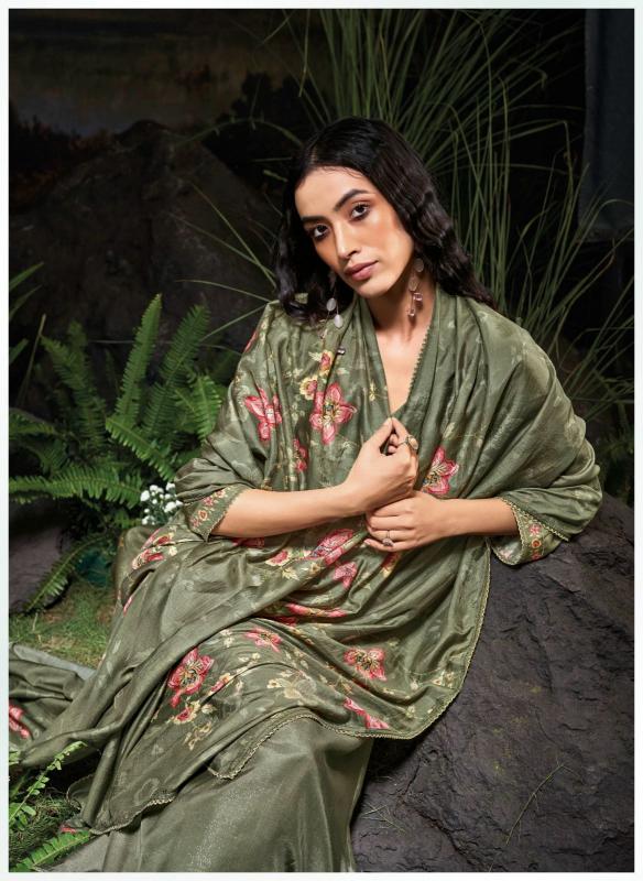 GANGA Kana Silk Jacquard Printed Salwar Kameez Wholesale Catalog