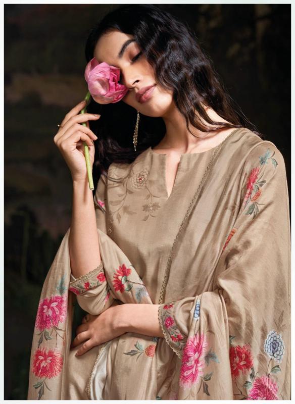 GANGA Kana Silk Jacquard Printed Salwar Kameez Wholesale Catalog