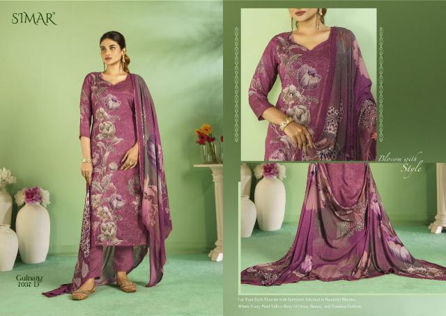Glossy Simar Gulnaaz Viscose Pashmina Digital Printed Salwar Kameez Wholesale Catalog