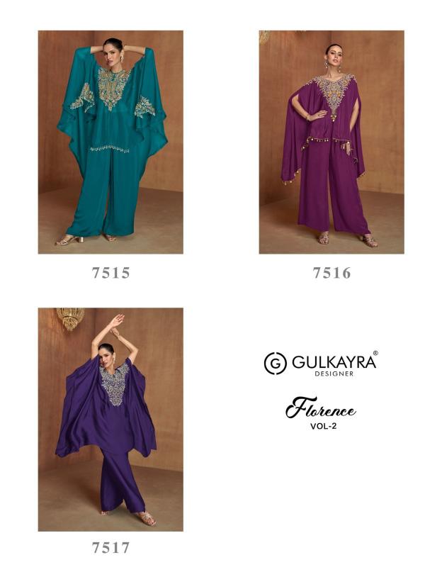 Gulkayra Florence Vol 2 Silk Indo Western Wholesale Catalog