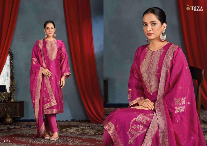 Ibiza Grace Pure Banglory Silk Jacquard Salwar Kameez Wholesale Catalog
