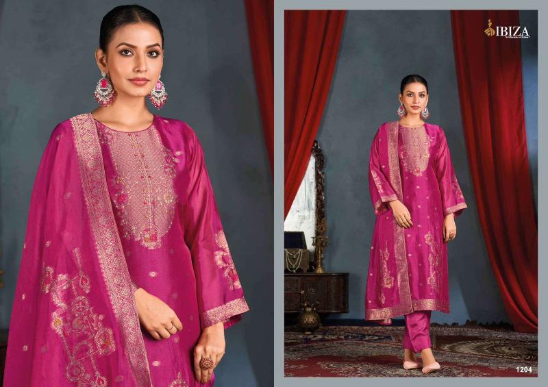 Ibiza Grace Pure Banglory Silk Jacquard Salwar Kameez Wholesale Catalog