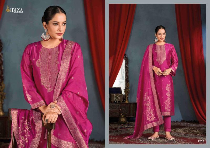 Ibiza Grace Pure Banglory Silk Jacquard Salwar Kameez Wholesale Catalog