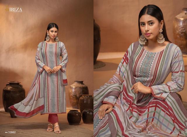 Ibiza Nooriat Pure Linen Cotton Digital Prints Salwar Suits Wholesale catalog