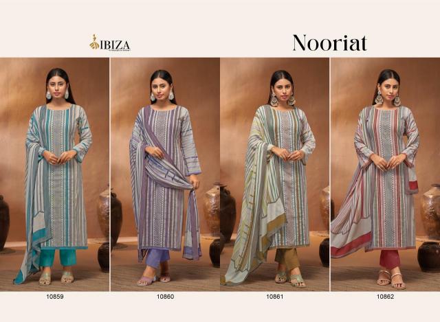 Ibiza Nooriat Pure Linen Cotton Digital Prints Salwar Suits Wholesale catalog