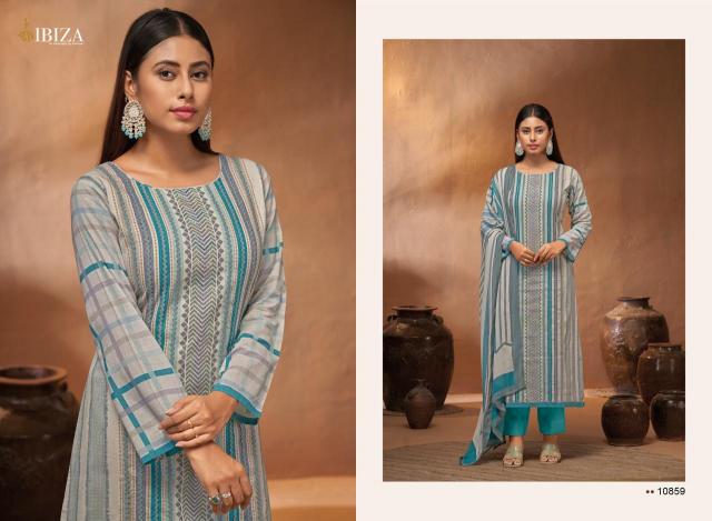 Ibiza Nooriat Pure Linen Cotton Digital Prints Salwar Suits Wholesale catalog