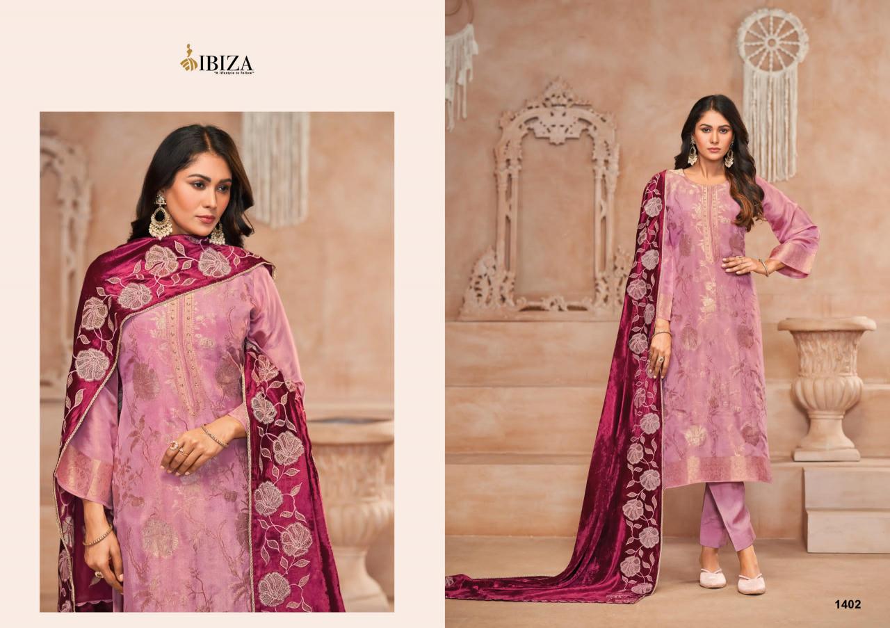 Ibiza Sadgi Vol 2 Jacquard Silk with hand work Salwar Kameez Wholesale Catalog