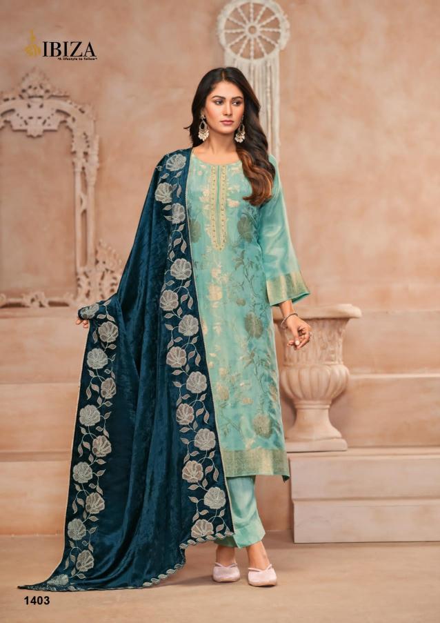 Ibiza Sadgi Vol 2 Jacquard Silk with hand work Salwar Kameez Wholesale Catalog