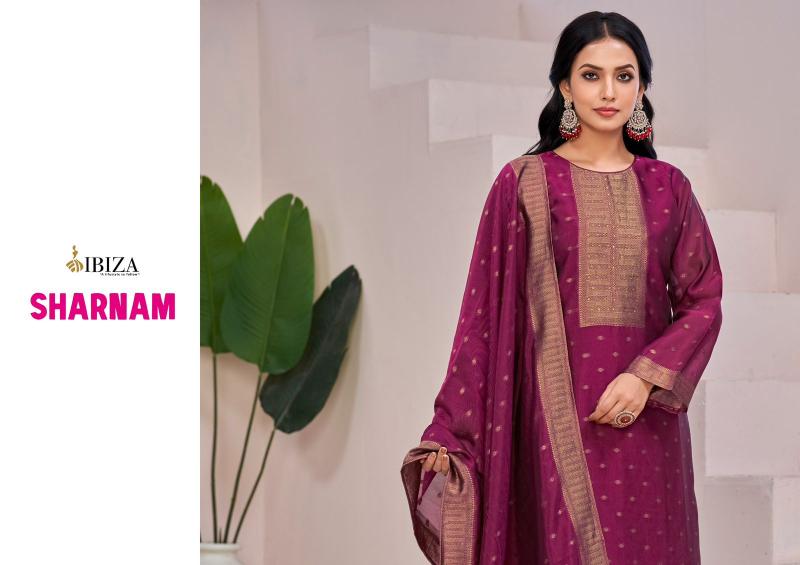 Ibiza Sharnam Pure Banglory Silk Jacquard Salwar Kameez Wholesale Catalog