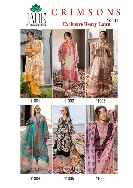 Jade Crimson Vol 11 pakistani lawn cotton dress material wholesale