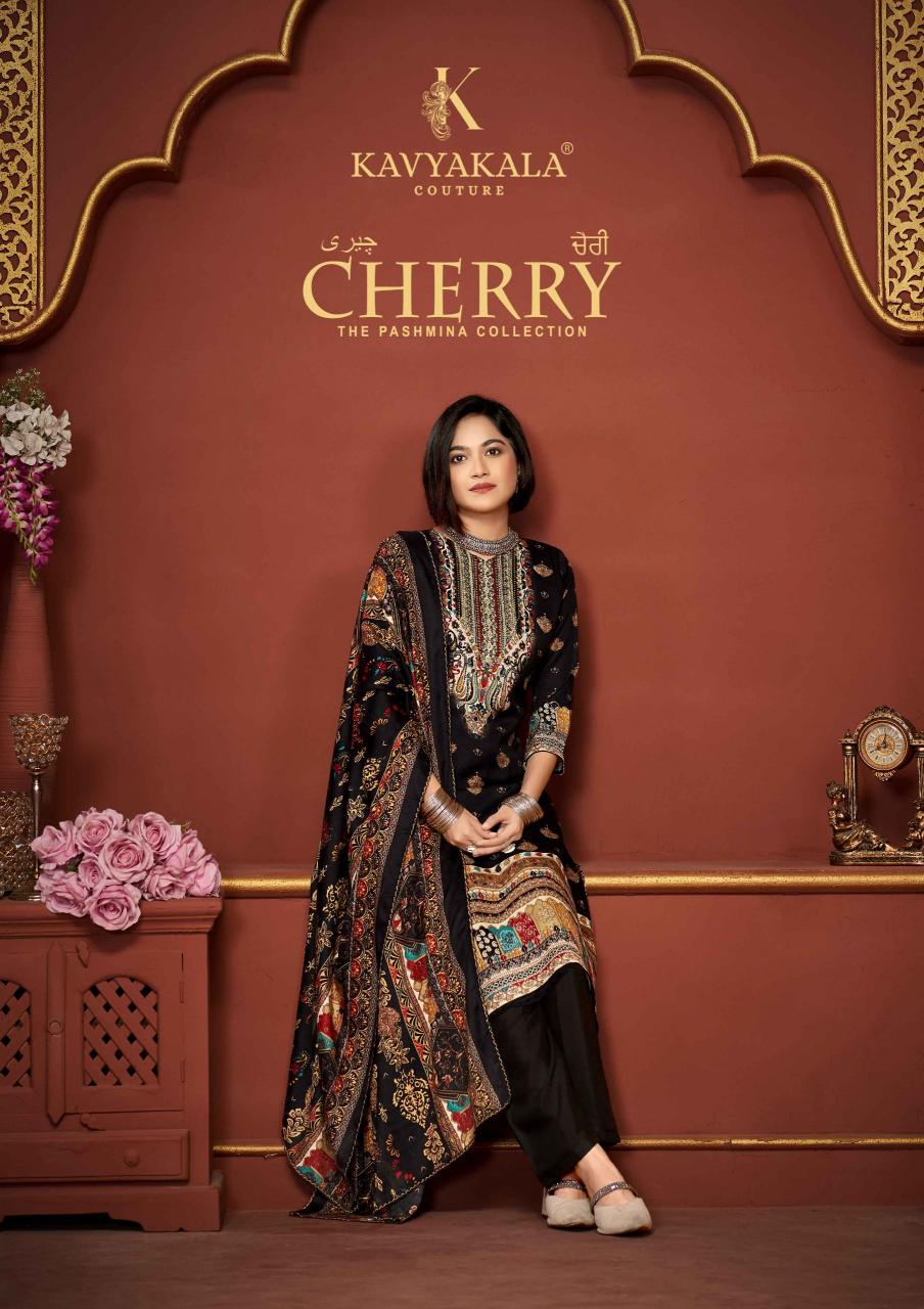 KavyaKala Cherry Woollen Pashmina wholesale online shopping dress material
