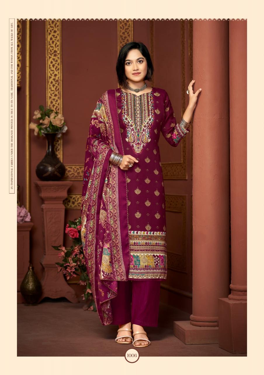 KavyaKala Cherry Woollen Pashmina wholesale online shopping dress material