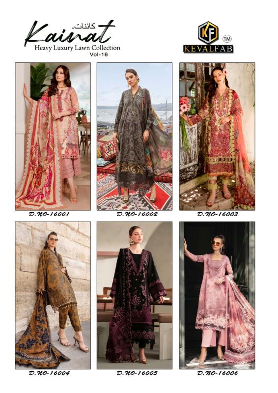 KevalFab Kainat Vol-06 – Karachi Dress Material - Wholesale Catalog