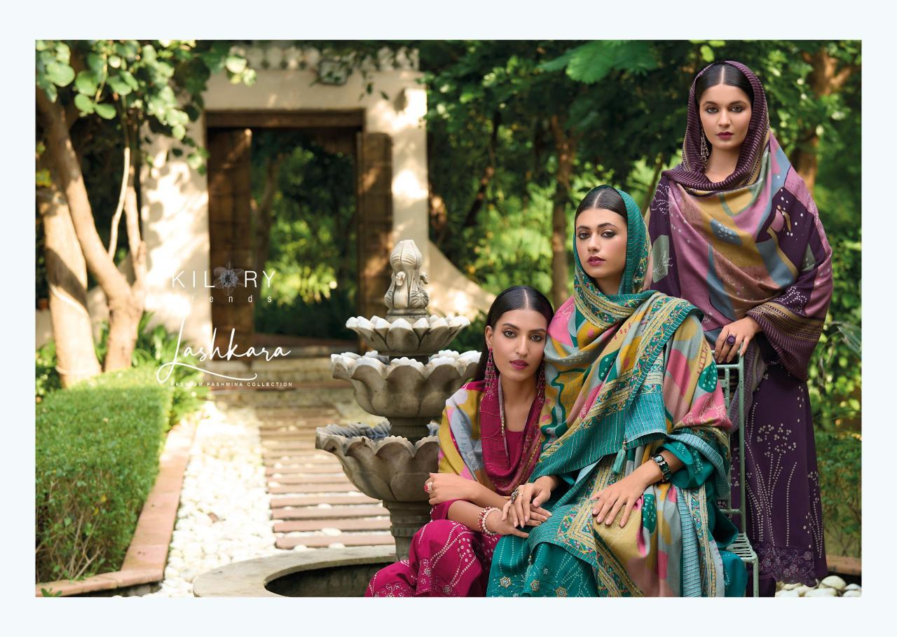 Kilory Lashkara Pure Viscose Pashmina Digital Printed Salwar Kameez Wholesale Catalog