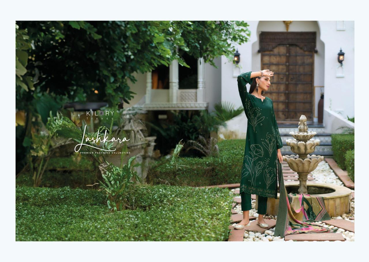 Kilory Lashkara Pure Viscose Pashmina Digital Printed Salwar Kameez Wholesale Catalog