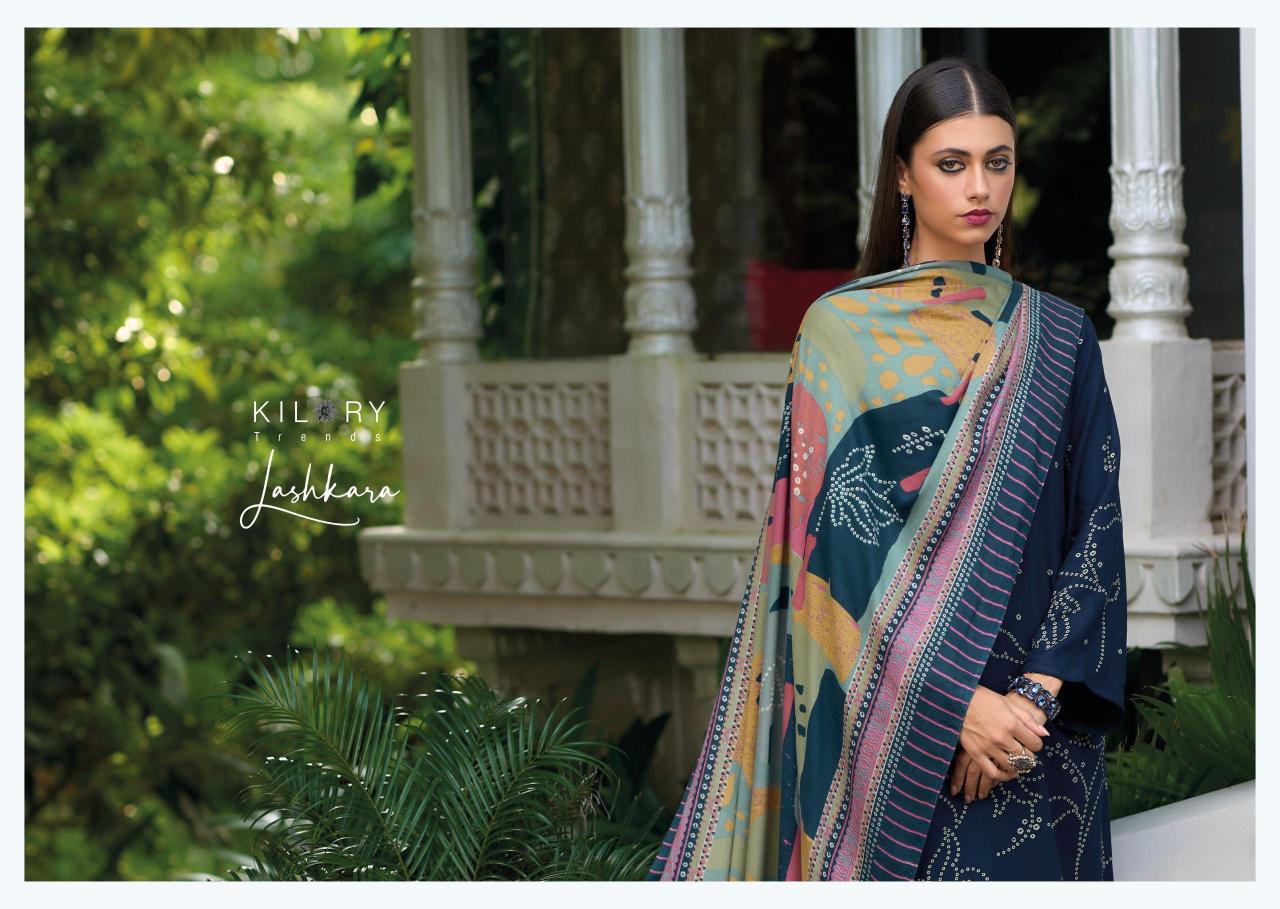 Kilory Lashkara Pure Viscose Pashmina Digital Printed Salwar Kameez Wholesale Catalog