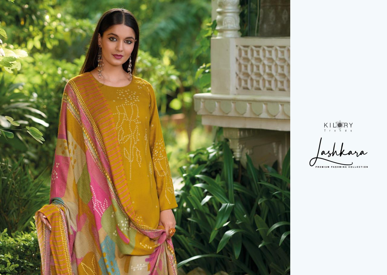 Kilory Lashkara Pure Viscose Pashmina Digital Printed Salwar Kameez Wholesale Catalog