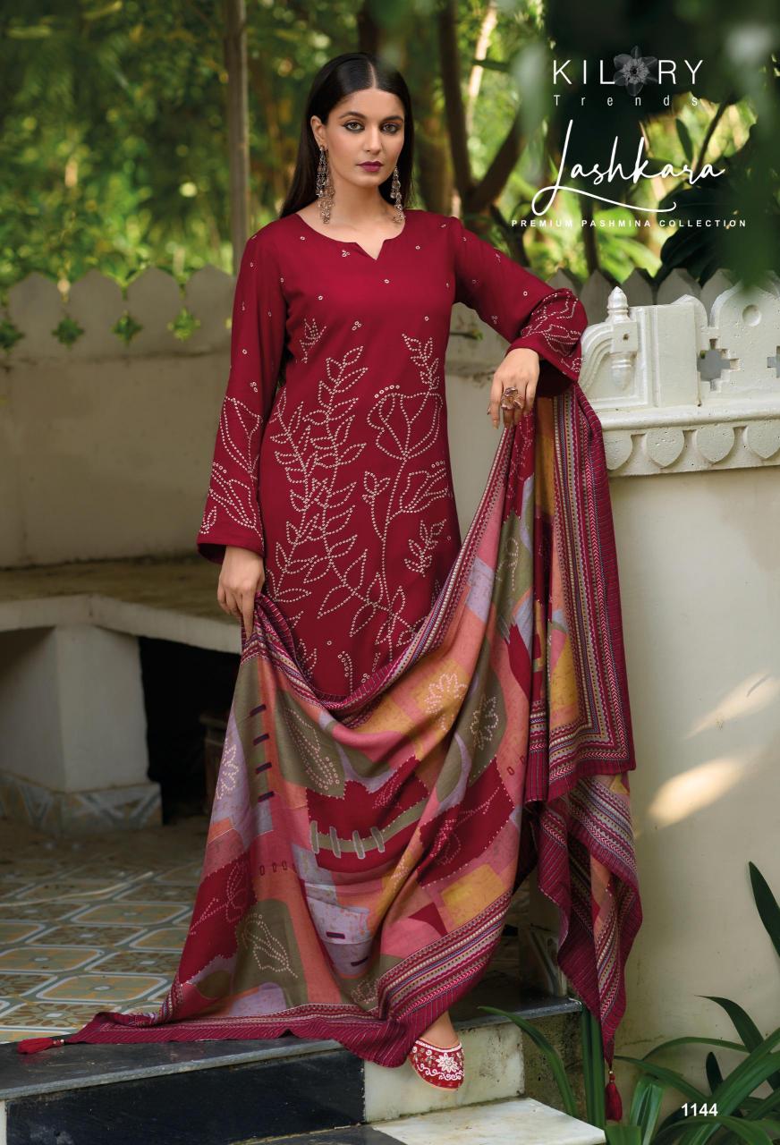 Kilory Lashkara Pure Viscose Pashmina Digital Printed Salwar Kameez Wholesale Catalog