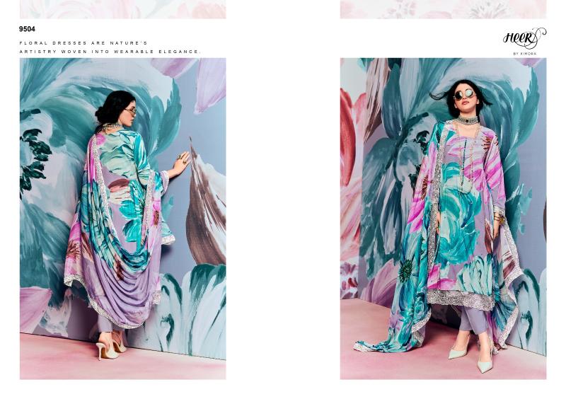 Kimora Heer Super star Vol 194 Pashmina staple With Embroidery butti Salwar Kameez Wholesale Catalog