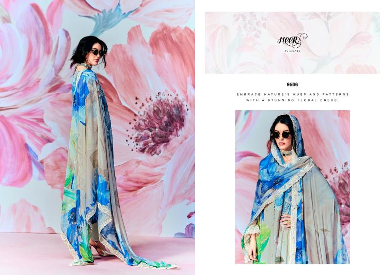 Kimora Heer Super star Vol 194 Pashmina staple With Embroidery butti Salwar Kameez Wholesale Catalog