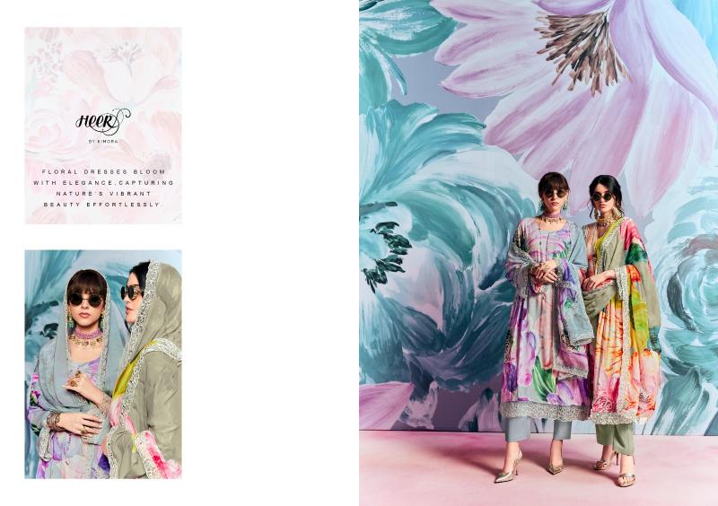 Kimora Heer Super star Vol 194 Pashmina staple With Embroidery butti Salwar Kameez Wholesale Catalog