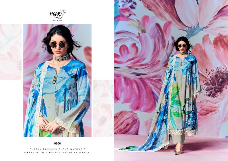 Kimora Heer Super star Vol 194 Pashmina staple With Embroidery butti Salwar Kameez Wholesale Catalog