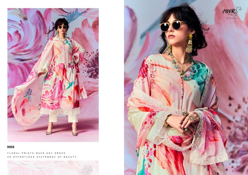 Kimora Heer Super star Vol 194 Pashmina staple With Embroidery butti Salwar Kameez Wholesale Catalog