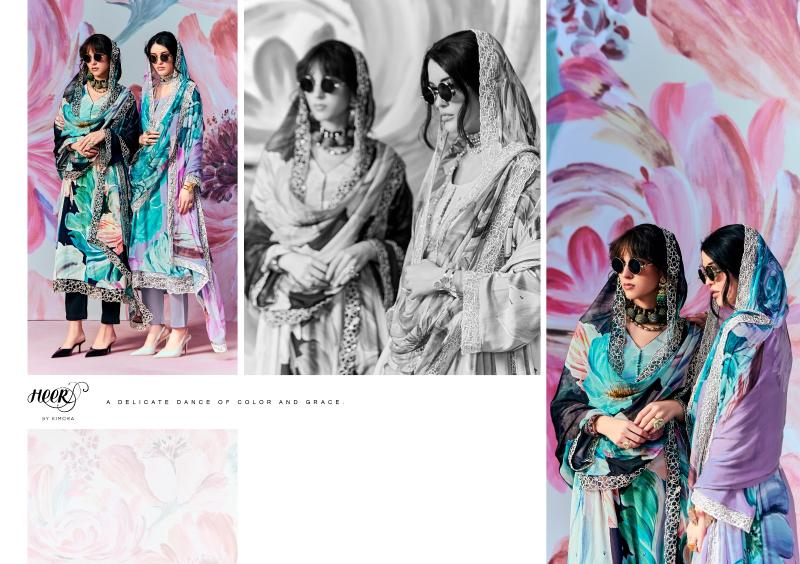 Kimora Heer Super star Vol 194 Pashmina staple With Embroidery butti Salwar Kameez Wholesale Catalog