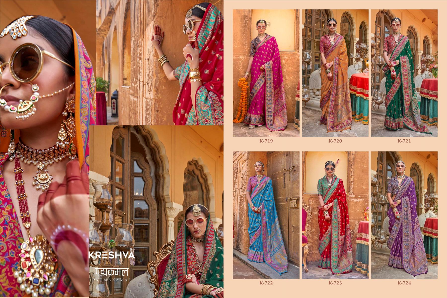Kreshva Padmakamal Designer Printed Silk type of silk sarees india