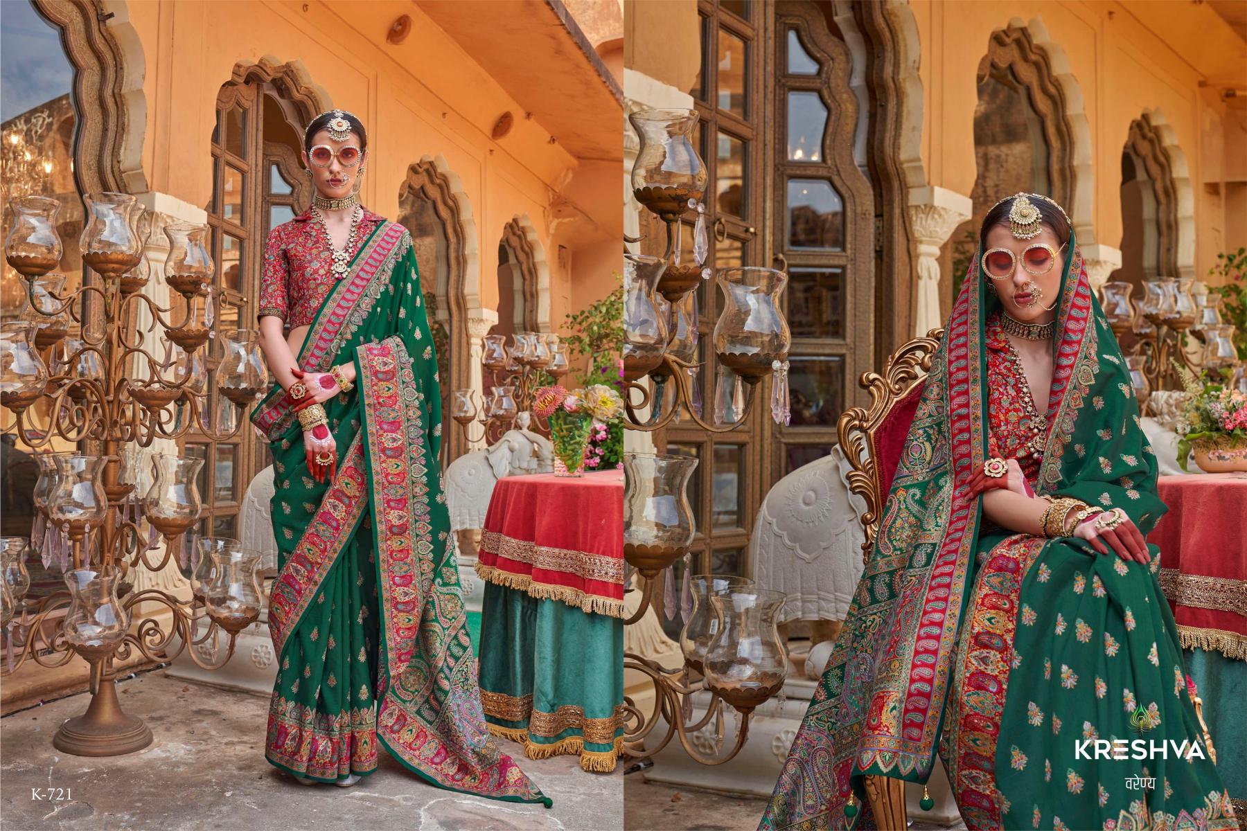 Kreshva Padmakamal Designer Printed Silk type of silk sarees india