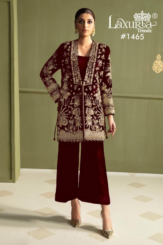 Laxuria Trendz 1465 Tunic Velvet Ready Made Salwar Suits Wholesale Catalog