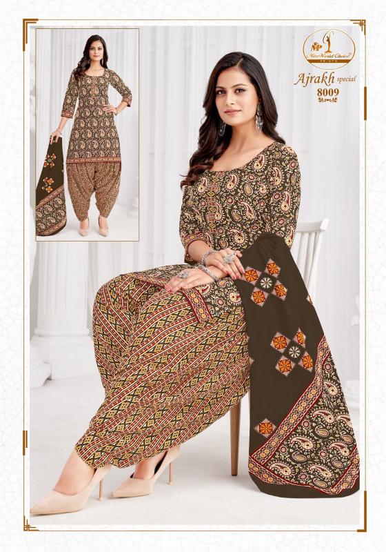 Miss World Ajrakh Vol-8 – Dress Material - Wholesale Catalog