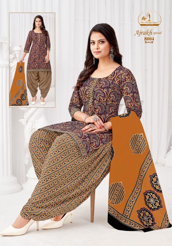 Miss World Ajrakh Vol-8 – Dress Material - Wholesale Catalog