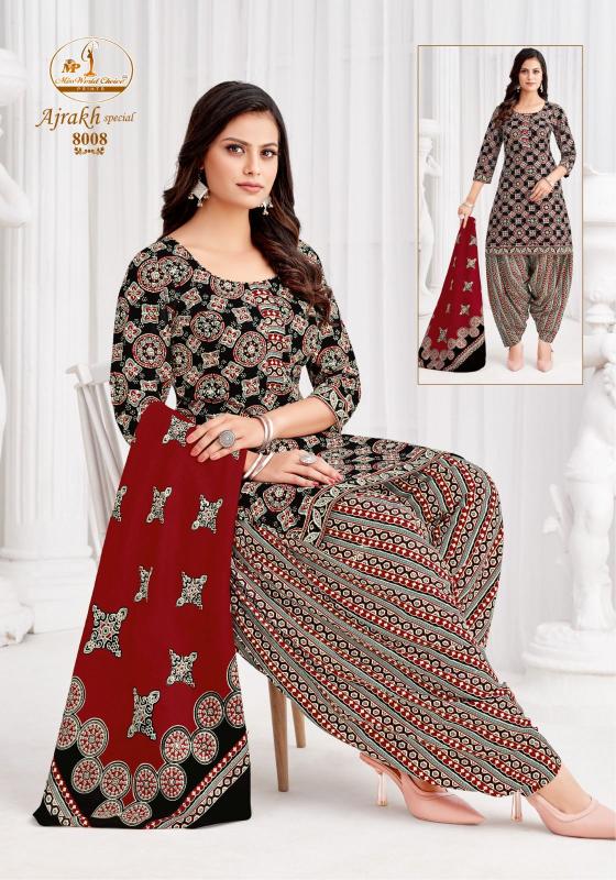 Miss World Ajrakh Vol-8 – Dress Material - Wholesale Catalog